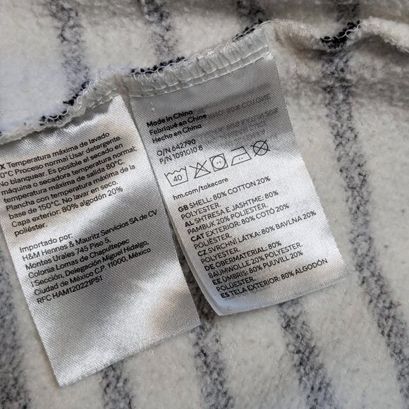 H&M Striped Paris Crew Neck Sweatshirt SZ L - Picture 10 of 10